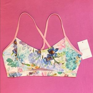 *NWT* Capezio Floral Mesh Sports Dance Bra